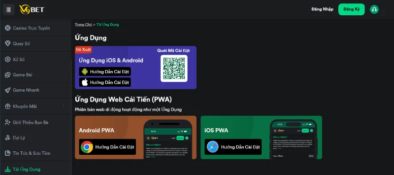 Hướng dẫn chi tiết cách tải app V9BET