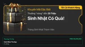 V9BET thưởng nóng sinh nhật bạn lên đến 35 triệu
